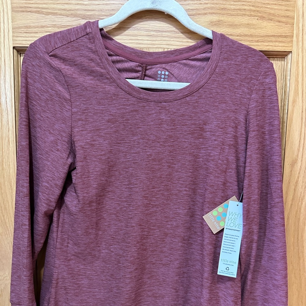 Title Nine Long sleeve t-shirt, medium, maroon, NWT.